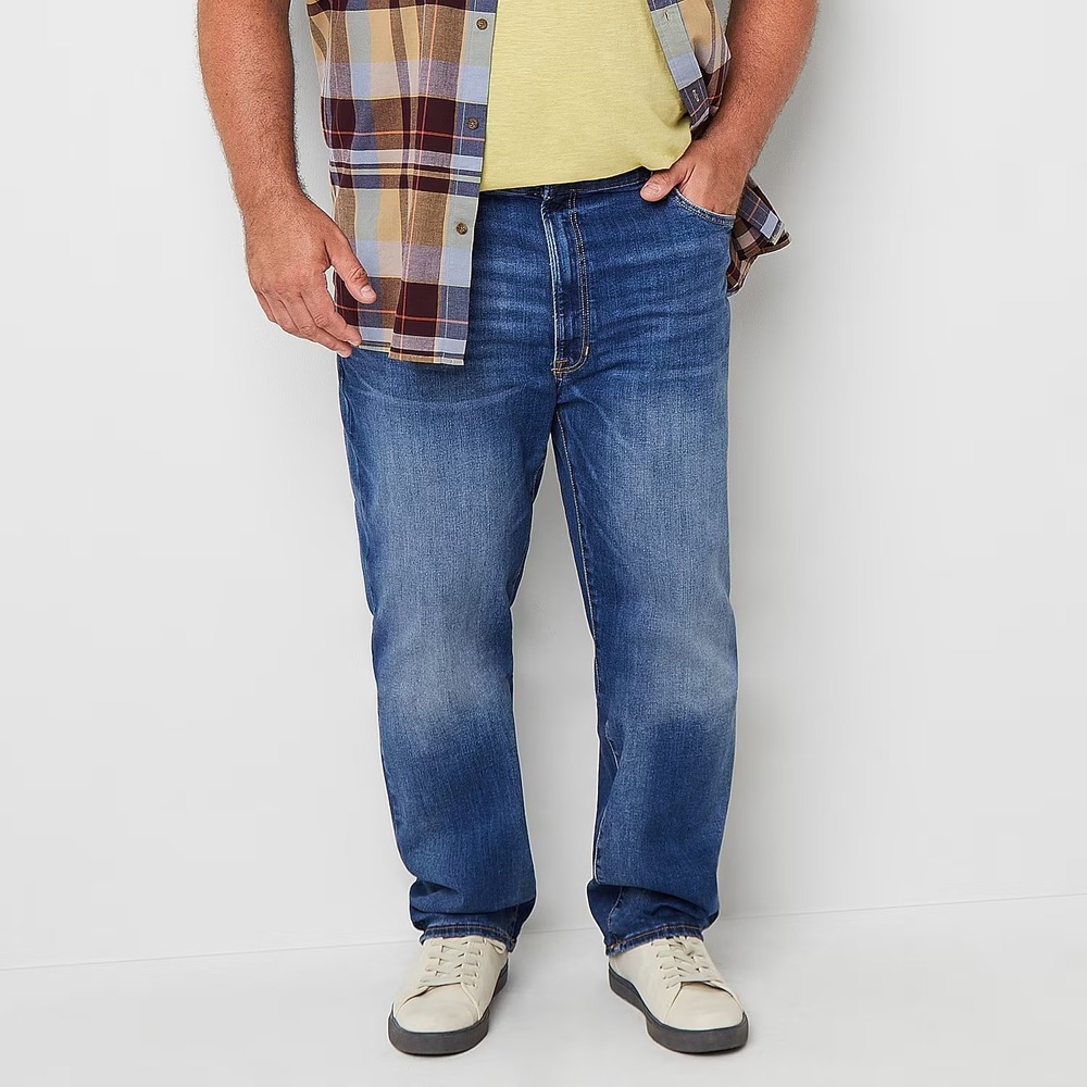 NWT Arizona Jean Co Mens 54x29 Med Heritage Athletic Fit Tapered Leg Jeans